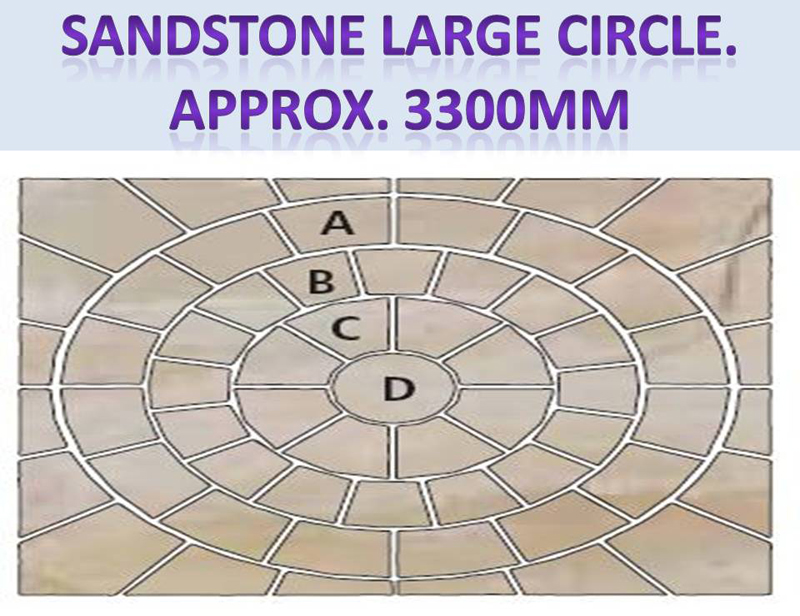 Sandstone Large Circle Paving Kit